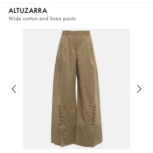 Altuzarra linen and cotton wide leg pant